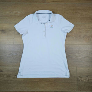 Peter Millar Baltusrol Golf Club Polo Shirt Womens Medium White UPF 50